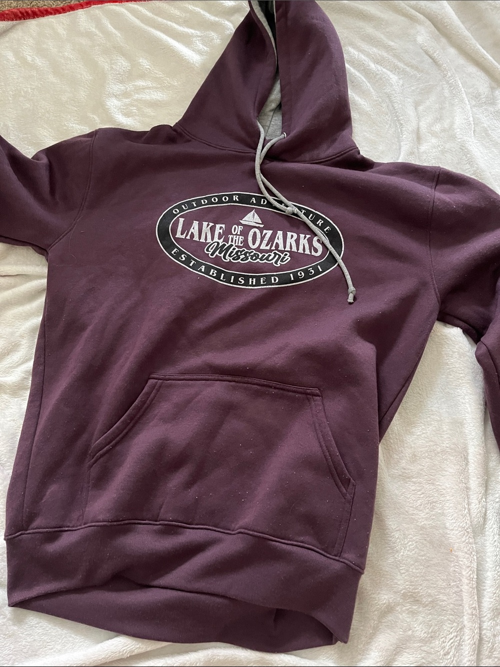 Lake of the Ozarks Maroon Pullover Hoodie